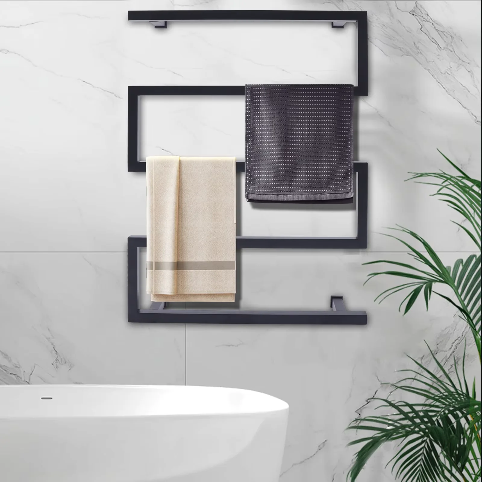 Bremen - Towel Bar Warmer of Stainless Steel Black - Image 3