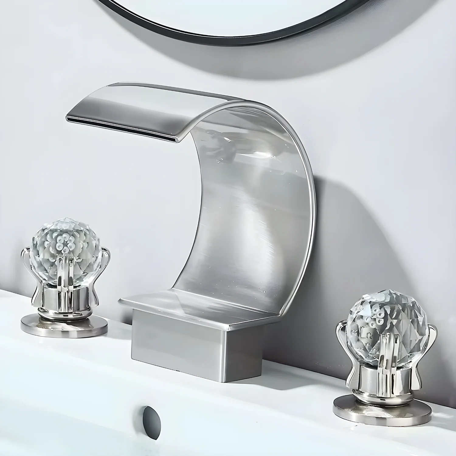 Halle - Three-Hole Waterfall Bathroom Faucet - Image 3