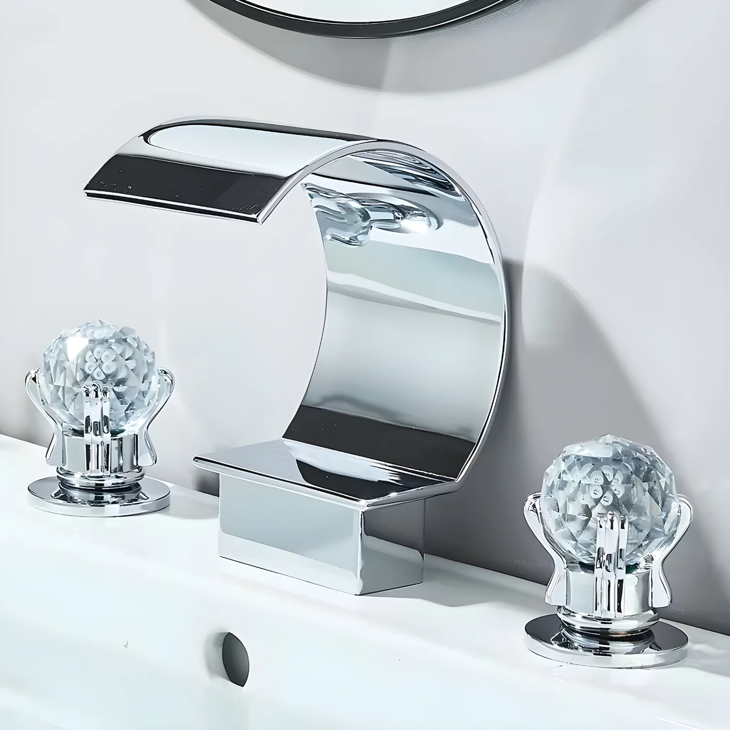 Halle - Three-Hole Waterfall Bathroom Faucet - Image 5