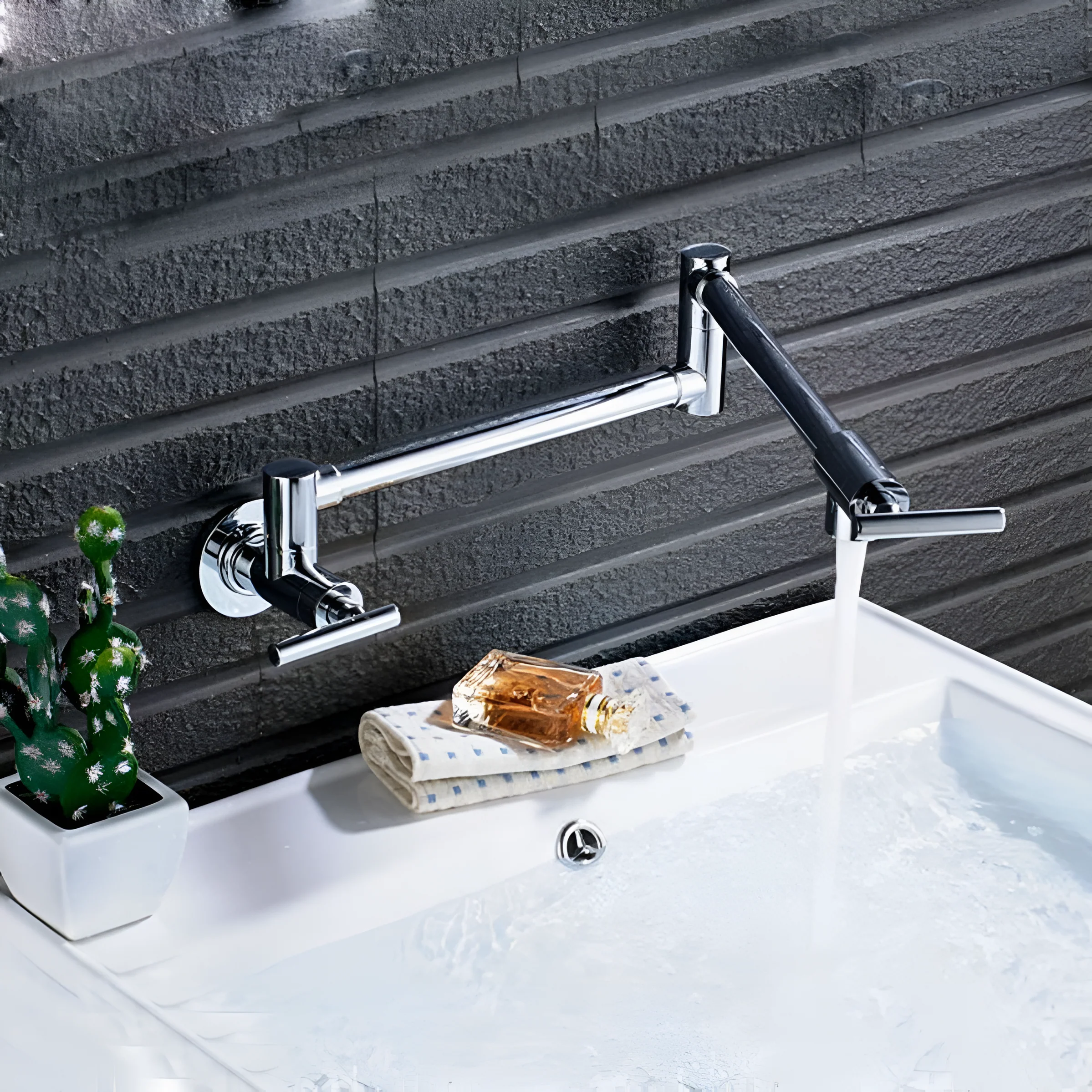 Jorstad - Wall Mounted Kitchen Faucet Modern Foldable Cold Only Pot Filler - Image 5